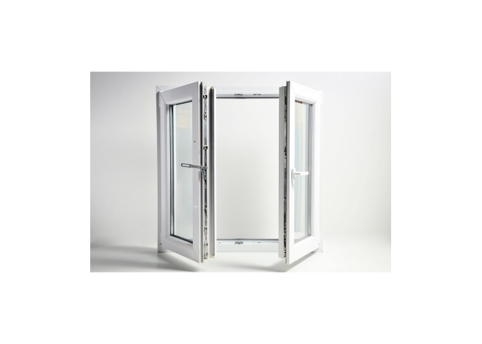 Janela PVC Oscilobatente 90x100 cm com Vidro Duplo | Cando