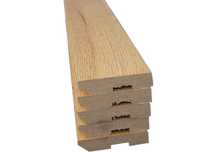 Rodapé MDF Carvalho 15x80mm 225cm - Pack de 5