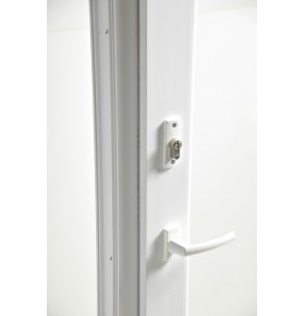 Porta Janela PVC Oscilobatente 80x200 cm com fechadura e Vidro Duplo | Cando