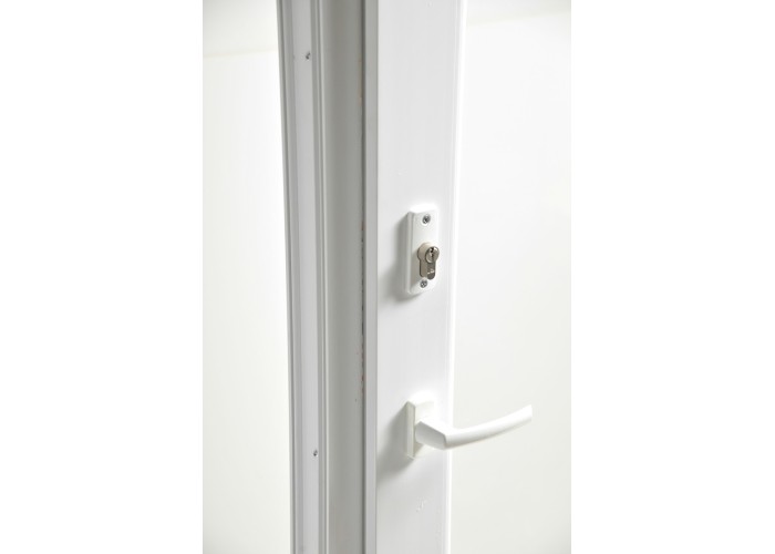 Porta Janela PVC Oscilobatente 80x200 cm com fechadura e Vidro Duplo | Cando