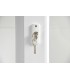 Porta Janela PVC Oscilobatente 80x200 cm com fechadura e Vidro Duplo | Cando