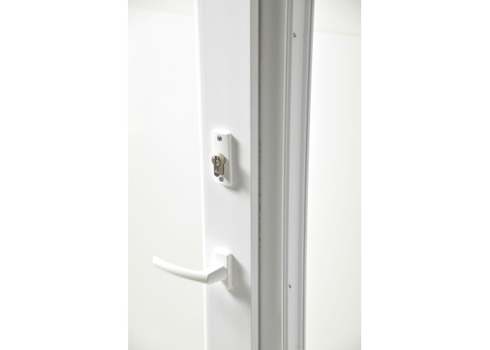 Porta Janela PVC Oscilobatente 80x200 cm com fechadura e Vidro Duplo | Cando