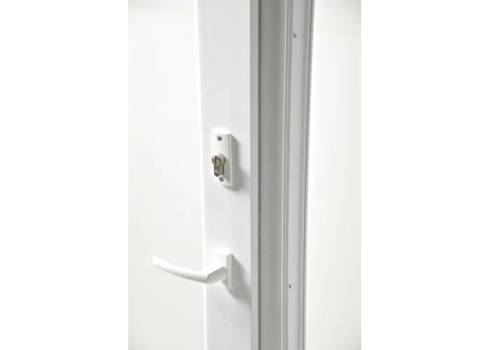 Porta Janela PVC Oscilobatente 80x200 cm com fechadura e Vidro Duplo | Cando
