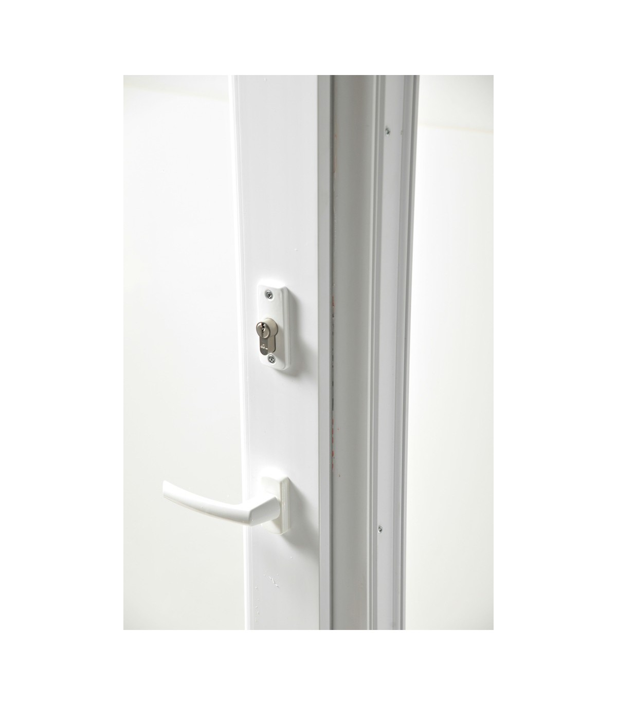 Porta Janela PVC 80x200cm Oscilobatente ESQUERDA Chave e Puxador Interior e Exterior Vidro Duplo CANDO