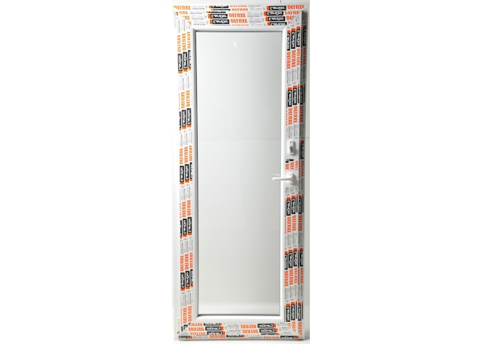 Porta Janela PVC Oscilobatente 80x200 cm com fechadura e Vidro Duplo | Cando