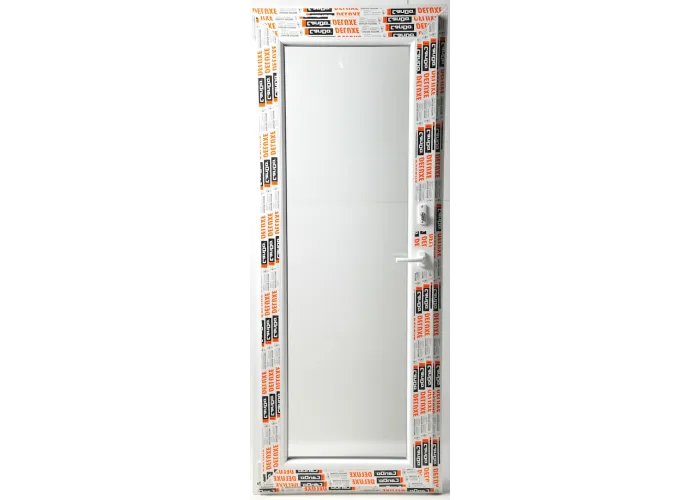 Porta Janela PVC Oscilobatente 80x200 cm com fechadura e Vidro Duplo | Cando