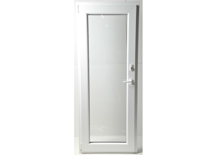 Porta Janela PVC Oscilobatente 80x200 cm com fechadura e Vidro Duplo | Cando