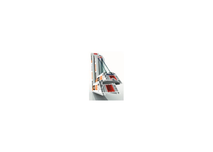 Porta Janela PVC Oscilobatente 80x200 cm com fechadura e Vidro Duplo | Cando