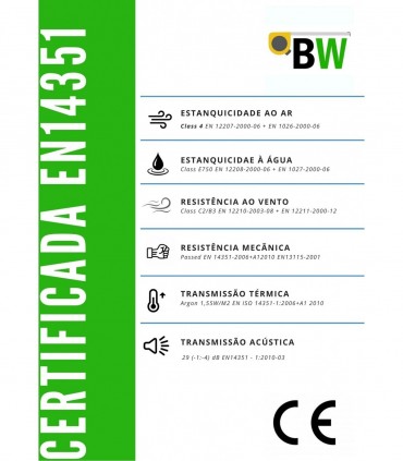 Porta Janela PVC 80x200cm Oscilobatente ESQUERDA Chave e Puxador Interior e Exterior Vidro Duplo CANDO