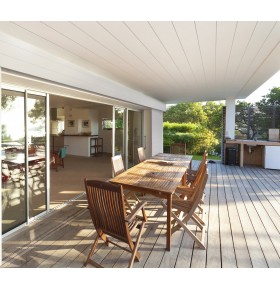 Lambri PVC 1R BRANCO 300x20x0,9cm - Pack 2 Réguas (1,20m²) Interior