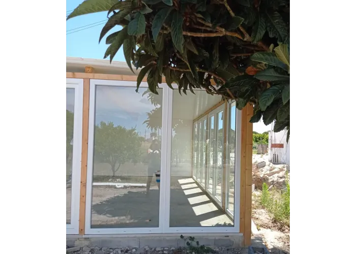 Janela PVC 100x200cm Fixa Vidro Duplo
