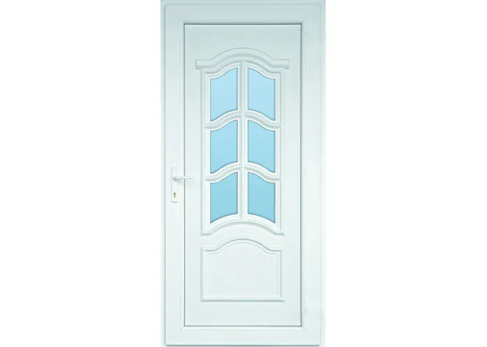 Porta Exterior PVC Korzika Branca Direita - Por Medida