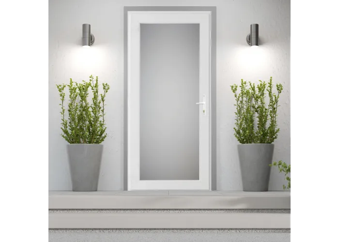 Porta Exterior PVC Vidro Duplo Fosco Esquerda - Por Medida