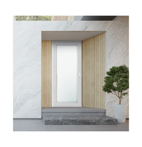 Porta Exterior PVC Vidro Duplo Transparente Esquerda - Por Medida