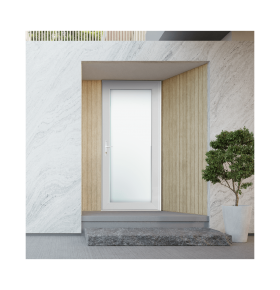 Porta Exterior PVC Vidro Duplo Transparente Direita - Por Medida