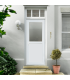 Porta Exterior PVC Meio Vidro Fosco Direita - Por Medida