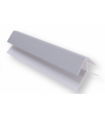 Canto Exterior PVC para Lambri Cinza 290x2,1x2,1cm - Pack de 2