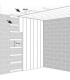 Suporte para Lambrim PVC Pinho Tratado C4 - Pack de 9