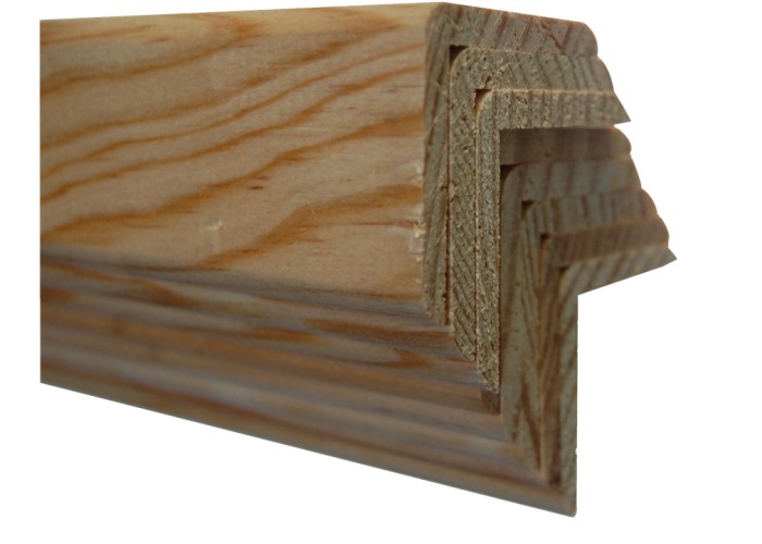 Perfis Cantoneira em Pinho 2400x22x5mm - Pack de 8