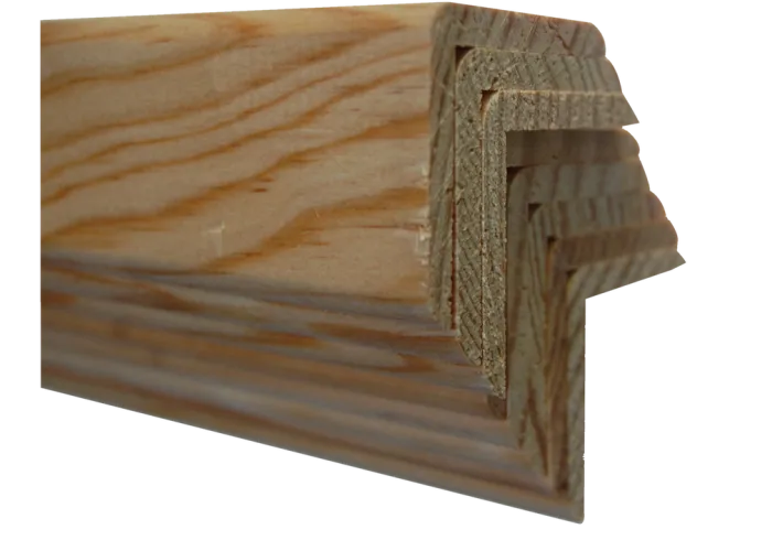 Perfis Cantoneira em Pinho 2400x22x5mm - Pack de 8