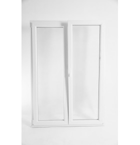 Janela oscilobatente, de sacada em PVC Aluplast, sem estore