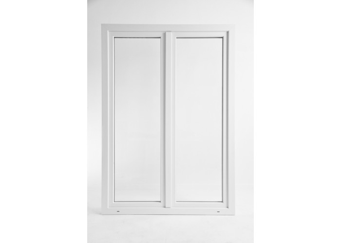 Janela oscilobatente, de sacada em PVC Aluplast, sem estore