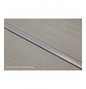 Perfil de Transição Aluminio Revestido Carvalho Cinza 2,7m x 30mm