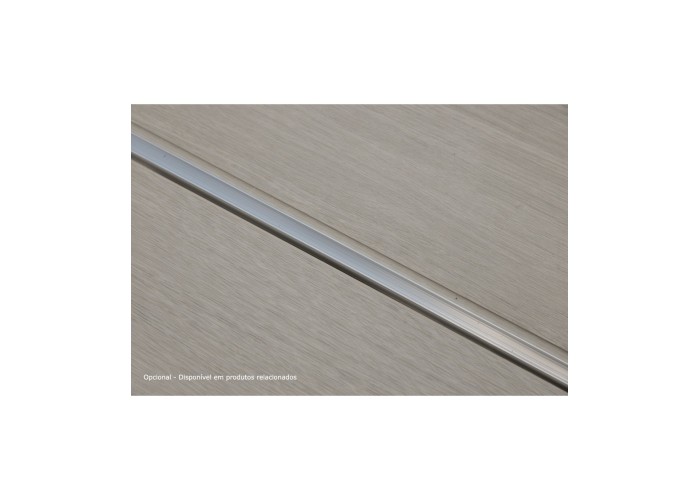 Perfil de Transição Aluminio Revestido Carvalho Cinza 2,7m x 30mm