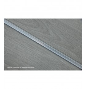 Perfil de Transição Aluminio Revestido Carvalho Cinza Rústico 2,7m x 30mm