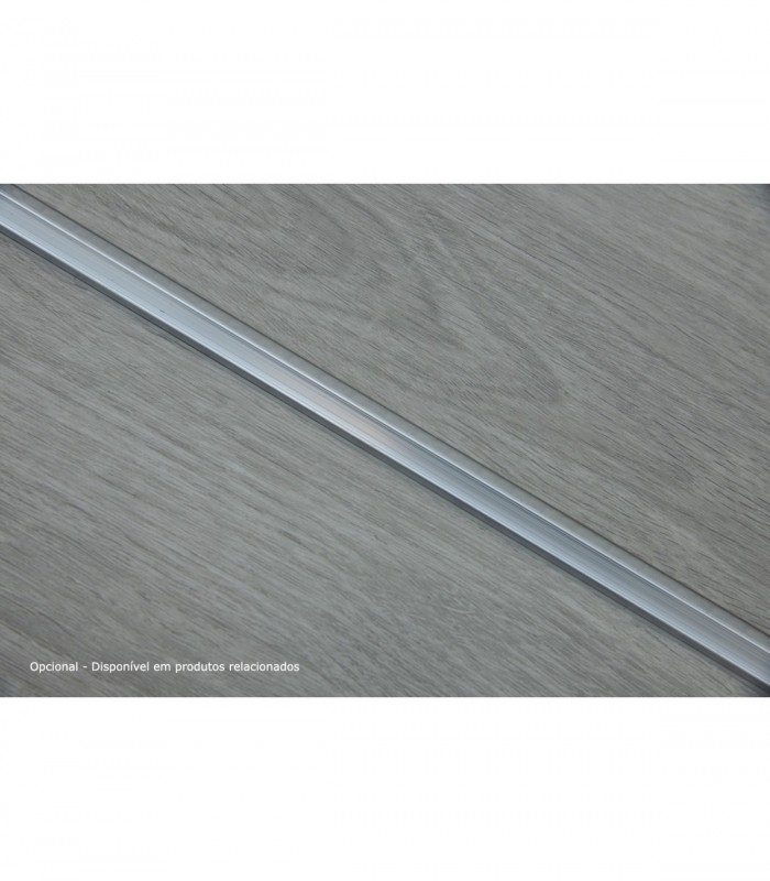Perfil de Transição Aluminio Revestido Carvalho Cinza Rústico 2,7m x 30mm