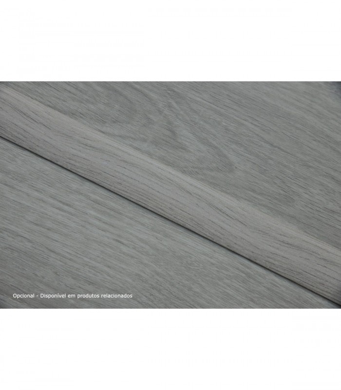 Perfil de Transição Aluminio Revestido Carvalho Cinza Rústico 2,7m x 30mm