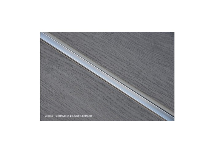 Perfil de Transição Aluminio Revestido Carvalho Cinza Escuro 2,7m x 30mm