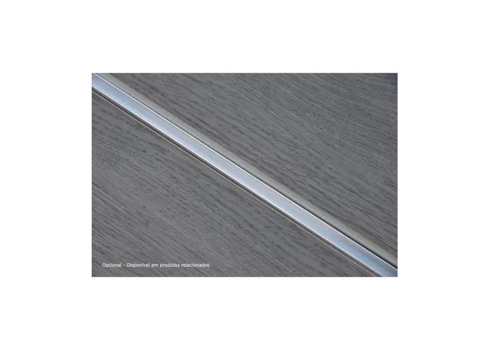 Perfil de Transição Aluminio Revestido Carvalho Cinza Escuro 2,7m x 30mm