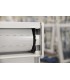 Janela oscilobatente de sacada em PVC Aluplast, com estore