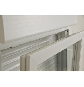 Porta Janela PVC Oscilobatente Por Medida Direita com Estore Vidro Duplo Aluplast A+