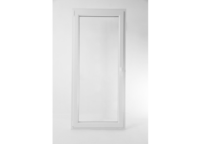 Janela oscilobatente de sacada em PVC Aluplast, sem estore