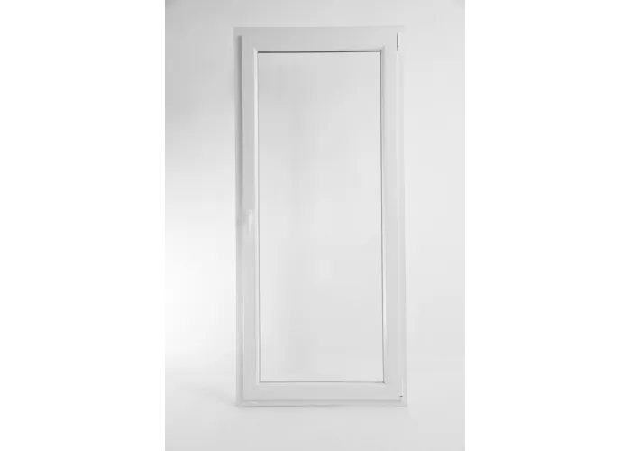 Janela oscilobatente de sacada em PVC Aluplast, sem estore