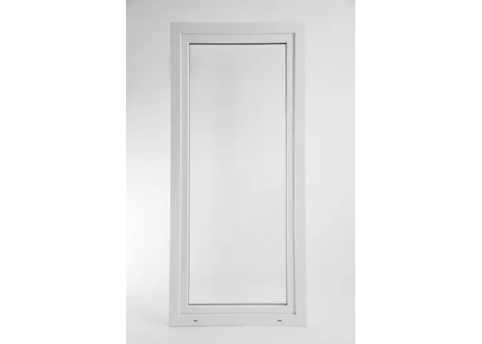 Janela oscilobatente de sacada em PVC Aluplast, sem estore