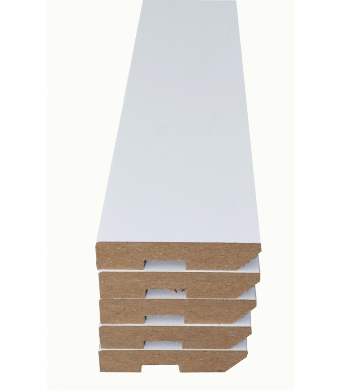 Rodapé MDF Branco - Pack de 5