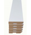Rodapé MDF Branco 14x80mm 225cm - Pack de 5