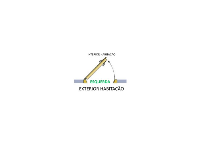 Porta Exterior PVC Meio Vidro Fosco 80x200cm Esquerda