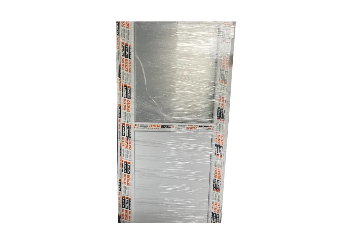 Porta Exterior PVC Meio Vidro Fosco 80x200cm Esquerda
