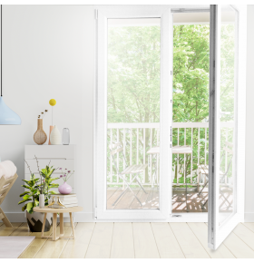 Porta Janela PVC Oscilobatente Por Medida Vidro Duplo Aluplast A+