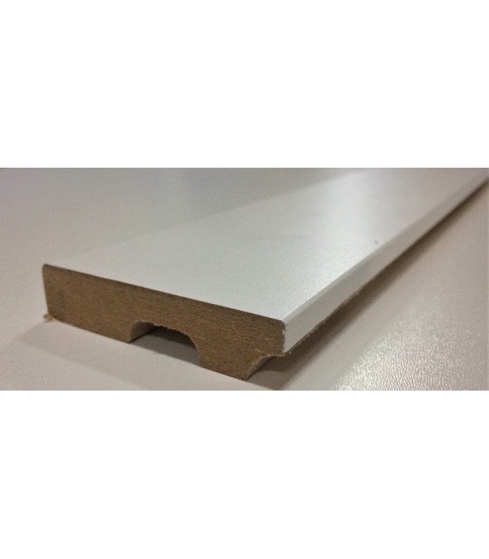 Rodapé MDF Branco 1,4x7x225cm - Pack de 5