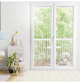 Porta Janela PVC Oscilobatente 120x200 cm com Vidro Duplo | Cando