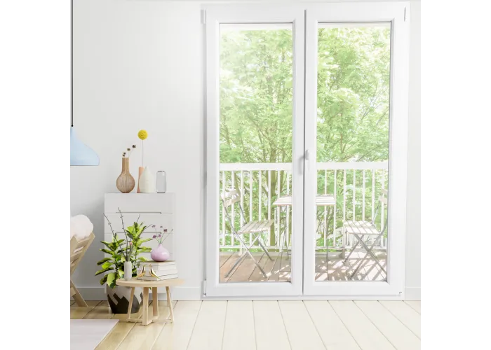 Porta Janela PVC Oscilobatente 120x200 cm com Vidro Duplo | Cando