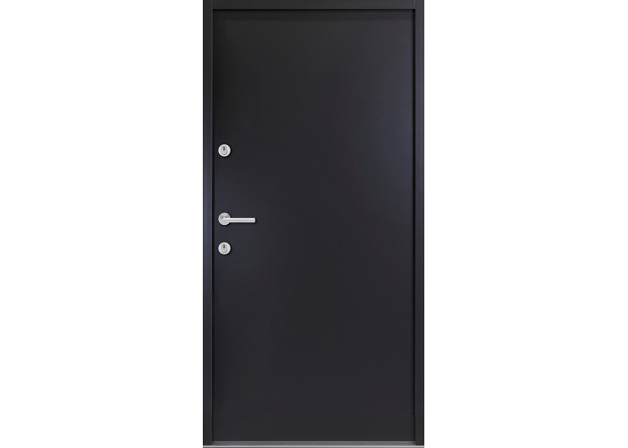 Porta Exterior Metal Smooth Antracite 98x208cm Direita