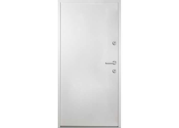 Porta Exterior Metal Smooth Branca 98x208cm Esquerda