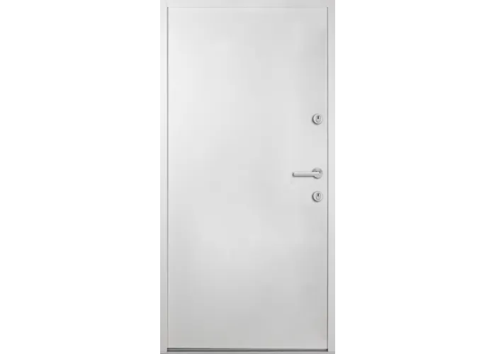 Porta Exterior Metal Smooth Branca 98x208cm Esquerda
