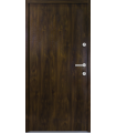 Porta Exterior Metal SMOOTH Nogueira 98x208cm ESQUERDA
